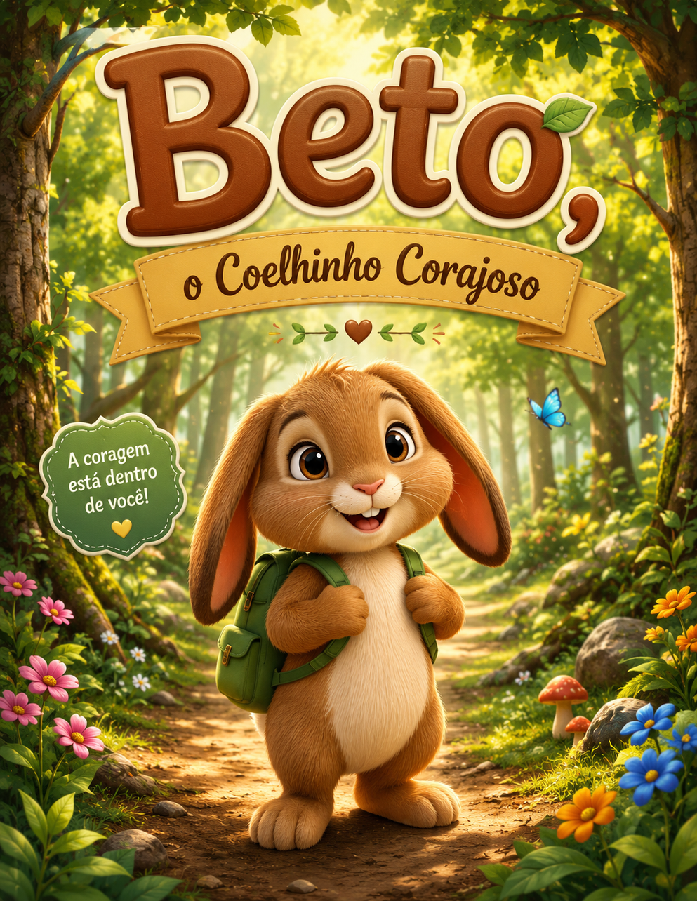 Capa do livro Beto, o Coelhinho Corajoso